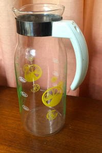 lemon pitcher 1960s midcentury vintage